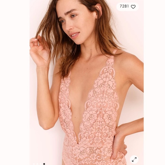 Free People-Comin' In Haht Bodysuit-Copper Rose - Picture 4 of 10